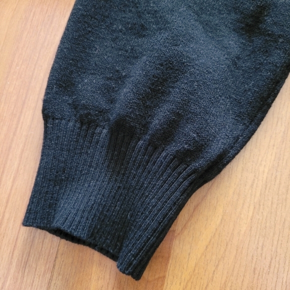 STONE ISLAND Mens Black Crew Neck Sweater Size XL Wool Blend Prep Academia Class - Picture 3 of 13